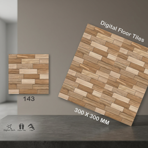 กระเบื้องปูพื้นเซรามิก Vistaar Brand Cobblestone ขนาด 300x300 มม. ลายหินก้อนแบบดิจิตอลเคลือบด้าน สไตล์ Rustic สำหรับตกแต่งภายใน - Product Image 2