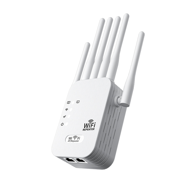 300Mbps Wi-Fi Extender Network Repeater 2.4GHz Dual-Band High-Speed Transmission 80-120sqm Coverage EU/US Power Plug No Dead