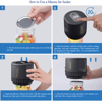 Machine de mise sous vide électrique domestique compacte et portable pour bocaux Mason, automatique, en plastique, alimentée par USB – Meilleure vente