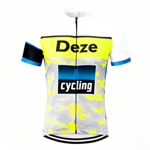 Maillot de cyclisme personnalisé de qualité supérieure, séchage rapide, respirant, anti-UV UPF 50, manches courtes, maillot de vélo de route pour hommes - Product Image 2