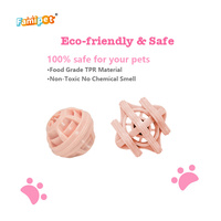 Famipet Fabricant, Vente en gros personnalisée, Nouveau jouet à mâcher pour chien en TPR creux, non toxique, durable, design balle, pour mâcheurs agressifs