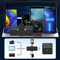 Microphone Lavalier Sans Fil Anti-Bruit 3-en-1 SX31 pour Téléphones Mobiles, Appareils Photo et Haut-parleurs