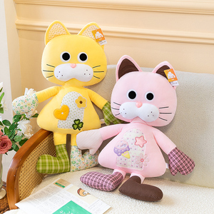 <span class=keywords><strong>Peluche</strong></span> Gatto Patchwork Professionale OEM ODM Personalizzabile con Dettagli e Motivi per Esperti di Negozi di Merchandising di Marchi Globali - Product Image 3
