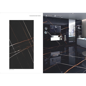 Losas de cerámica tamaño jumbo 1200x2400mm Statuario Blanco para encimeras de lujo y pisos interiores, losas de piedra sinterizada - Product Image 2