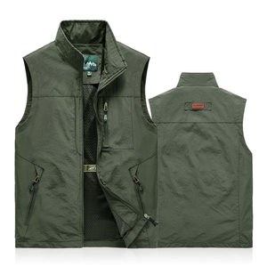 Gilet utilitaire de pêche Ausable XL kaki 100 % coton de
