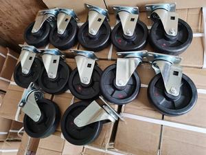 Roulettes de chariot de four à haute température SUS304 75/100/125mm roulettes de plaque pivotantes en nylon 304 en acier inoxydable pour fours de cuisson - Product Image 5