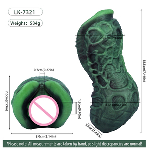 เครื่องช่วยสำเร็จความใคร่ชาย LUUK Alien Snake รูปทรงงู ทำจากซิลิโคน ช่องคลอดจำลอง ของเล่นทางเพศสำหรับผู้ชาย OEM - Product Image 2