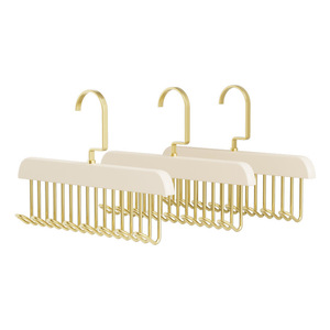 Multifunctional Clothes Hanger With Gold Hooks For Underwear Bras And Ties Rectangle Shape Hook Type Clothing Organizer - Product Image 1