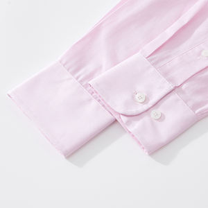 Camisas de vestir de negocios de 100% algodón respetuosas con el medio ambiente personalizadas para hombre, cuello vuelto teñido de hilo tejido de manga larga, diferentes colores de otoño - Product Image 5