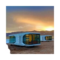 Direct usine maison préfabriquée de luxe personnalisée petit resort camping maison préfabriquée capsule spatiale hôtel extérieur à vendre