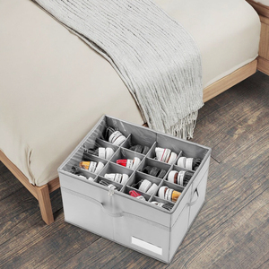 Linen Vải Lưu Trữ Hộp Cube Tủ Công Suất Lớn 3-Hai Lớp Có Thể Gập Lại Đồ Lót Ngăn Kéo Tổ Chức Hình Chữ Nhật 300D - Product Image 6