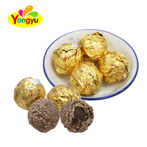 Bonbons au chocolat en forme de cœur, enrobés de feuille d'or, certifiés halal, en boîte métallique, vente en gros - Product Image 2