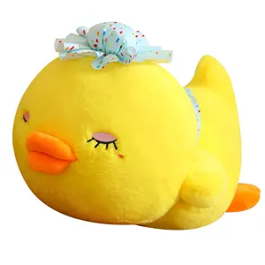 ODM OEM Custom yellow duck pillow Stuffed toy for children as a birthday gift