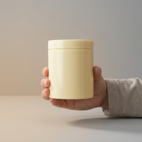 Emballage de luxe personnalisé en plastique PET transparent givré pour beurre corporel, 500g 250ml, pot à crème cosmétique avec couvercles