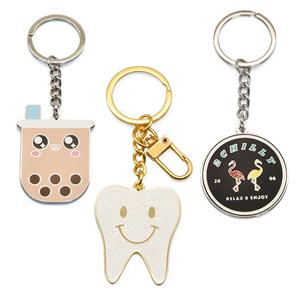 ขายส่งจากโรงงาน พวงกุญแจโลหะผสมแบบกำหนดเองพร้อมโลโก้ 2 มิติ ของขวัญ จี้การ์ตูน อุปกรณ์เสริมเคลือบอ่อนและแข็ง ทนทาน กันน้ำ - Product Image 4