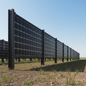 Factory Direct Vertical Black <strong>Solar</strong> <strong>Panel</strong> Fence Bifacial <strong>Solar</strong> Ground Stands Modern <strong>Solar</strong> Fence Manufacturer - Product Image 1