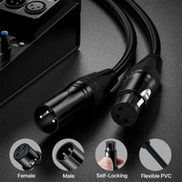 Musical Instrument Professional Amplifier XLR 3 Pin Male to Female 1 3 5 10 m Audio Cable