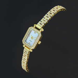Reloj de Pulsera de Lujo para Mujer con Diamantes y Oro, Logotipo Personalizado, Elegante Reloj de Joyería - Product Image 4