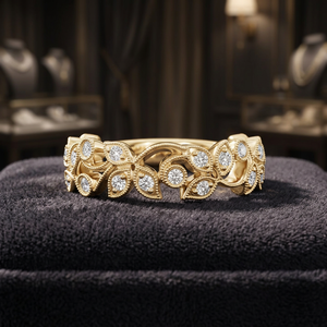 Bague de fiançailles de luxe tendance plaquée rhodium avec diamant de laboratoire en or 10K/14K/18K et argent 925/935 - Product Image 1