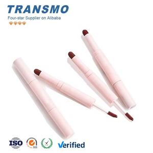 Tubos de Lápiz Labial Rosados, Botella de Brillo Labial de Plástico, Tubo de Lápiz Labial de Doble Cara, Tubo de Plástico Redondo - Product Image 1