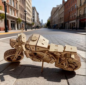 <span class=keywords><strong>Puzzle</strong></span> en <span class=keywords><strong>bois</strong></span> 3D de conception personnalisée, <span class=keywords><strong>moto</strong></span> de rue, cruiser urbain, <span class=keywords><strong>puzzle</strong></span> pour collection de motards, souvenir - Product Image 3