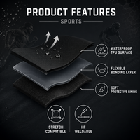 Tela de Espuma de PU 150D Ecológica de Alto Brillo, Material Flexible Impermeable con Acabado Brillante de Primera Calidad para Ropa de Lluvia y Automóviles