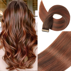Extensioni per <span class=keywords><strong>capelli</strong></span> 100% veri Remy con nastro adesivo, invisibili e morbide, per styling quotidiano femminile - Product Image 5