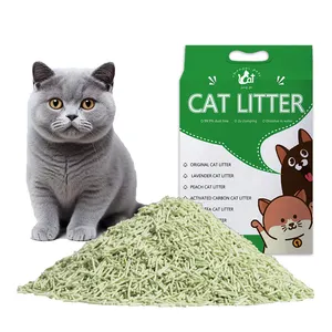 Muestras gratis lavanda Limpieza de mascotas productos de aseo arena para gatos tofu arena para gatos