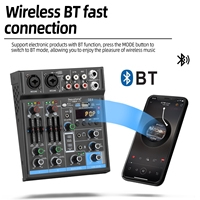 Console audio numérique mini portable OEM M4 professionnelle 4 canaux pour enregistrement en direct sur ordinateur et DJ