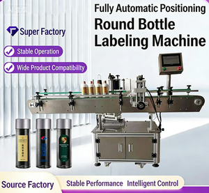 Etiquetadora Automática de Doble Cara REALMX para Botellas Redondas, Etiquetas Autoadhesivas para Bebidas, Etiquetado Inteligente con Código de Barras - Product Image 5