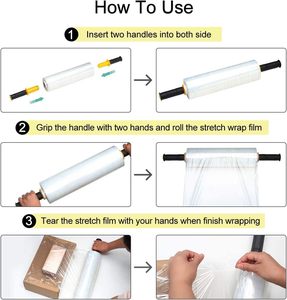 Factory Price Soft Ildpe Hand Stretch Mini Pallet <b>Wrap</b> Film Moisture-Proof Adhesive Roll <b>Plastic</b> - Product Image 2