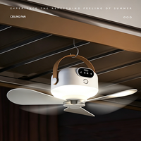 Petit ventilateur de bureau électrique pliable à 3 pales avec télécommande, alimenté par USB/batterie, pour une utilisation en extérieur et en camping-car