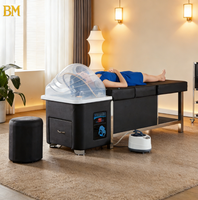 Lit de lavage électrique multifonctionnel pliable avec vapeur pour la tête et réservoir d'eau - Équipement de salon pour les soins capillaires et du cuir chevelu
