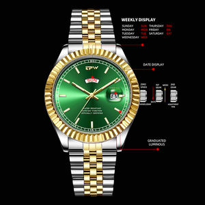 卸売カスタムダイヤルロゴビジネスステンレススチールメンズ腕時計高級メーカーパーソナライズされたクォーツ時計 - Product Image 5