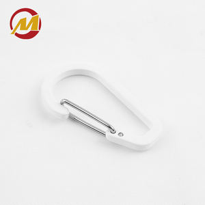 Ventas calientes de alta calidad de aluminio personalizado LOGO mosquetón Clips alambre puerta hamaca resorte ganchos en forma de D mosquetón - Product Image 3