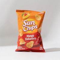 Sac de thermoscellage arrière en feuille d'aluminium à impression personnalisée sac de thermoscellage à dos scellé pour croustilles de pomme de terre de qualité alimentaire chips de maïs