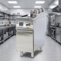 Pemasak Mie Listrik Tiga Wadah Berkualitas Tinggi RKMF-RCFZ370 Kompor Mie Stainless Steel Tahan Lama