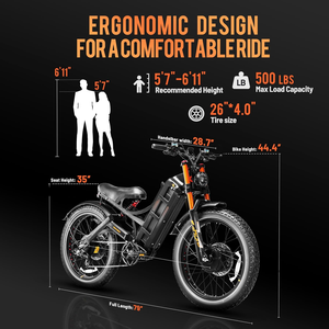 จักรยานไฟฟ้า Eahora Romeo Ultra II 5 ระดับความเร็ว ยางใหญ่ ระยะไกล สำหรับปั่นบนภูเขาและทางวิบาก - Product Image 6