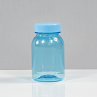 Bouteille en plastique ronde PET de 225 ml, pot transparent givré coloré pour poudre de protéines, capsules, bonbons, emballage alimentaire
