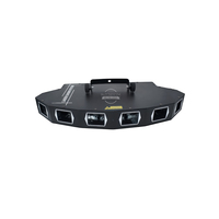 Projecteur laser RGB à 6 têtes en forme d'éventail, DMX512/Son/Automatique 3-en-1, projecteur de faisceau professionnel pour DJ, KTV, discothèque, soirée, club, spectacle