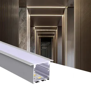 Profil Aluminium Kustom Led Strip Keras SMD3528 5630 5730 Lampu LED Bar 5050 Rig-Id Strip LED dengan Penutup Keras Lampu Led Linear