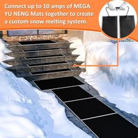 MEGA YUNENG Tapis chauffant pour dégivrage de neige 20 x 60 pouces, bandes réfléchissantes, antidérapant, chauffage pour allée extérieure, 110V 450W, garantie 1 an