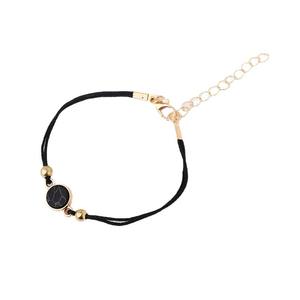 Fashion Beaded <b>Bracelets</b> <b>Set</b> Black Imitation Pearl Gold Plated Vintage Style Unisex Jewelry - Product Image 5