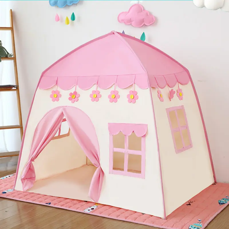 Заводская индивидуальная раскладная палатка в виде замка принцессы для девочек и девочек