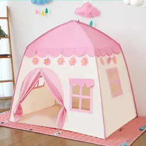 Tenda istana putri anak laki-laki perempuan, aktivitas Oxford kustom pabrik, tenda rumah bermain bayi dalam dan luar ruangan dapat dilipat