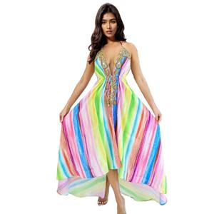Últimos Modelos de Vestidos Sexys para Mujer, con Espalda Descubierta y Cuello en V, para Fiestas y Vacaciones - Product Image 1