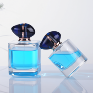 Sang Trọng Vuông Rõ Ràng Nước Hoa Chai Thủy Tinh Rỗng Sương Sương Atomizer Xách Tay Refillable Phun Mỹ Phẩm Du Lịch Bao Bì Chai - Product Image 1