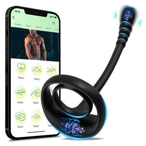 Masturbateur Contrôle sans fil Backyard Bead Silicone Vibrating Lock Sperm Ring Masturbateur pour homme Plug anal Vibrateur pour homme - Product Image 1