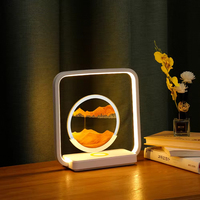 Chargeur sans fil 15W au design unique en forme de sablier, lampe de bureau décorative, veilleuse intelligente pour chambre à coucher