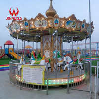 Manège portable pour enfants, mini-carrousel mobile sur remorque, en métal et fibre de verre, 24 places, prix usine